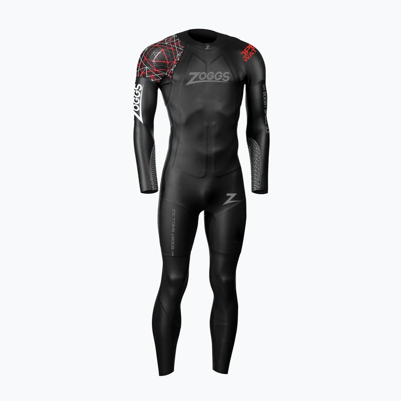 Мъжка пяна за плуване Zoggs Ow Myboost Shell Fs 3.2 mm black/red