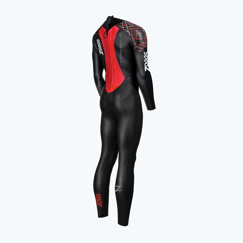 Мъжка пяна за плуване Zoggs Ow Myboost Shell Fs 3.2 mm black/red 2