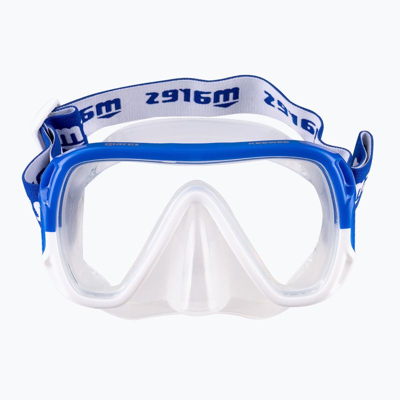 Комплект шнорхелинг Mares Combo Keewee blue/white/clear 2