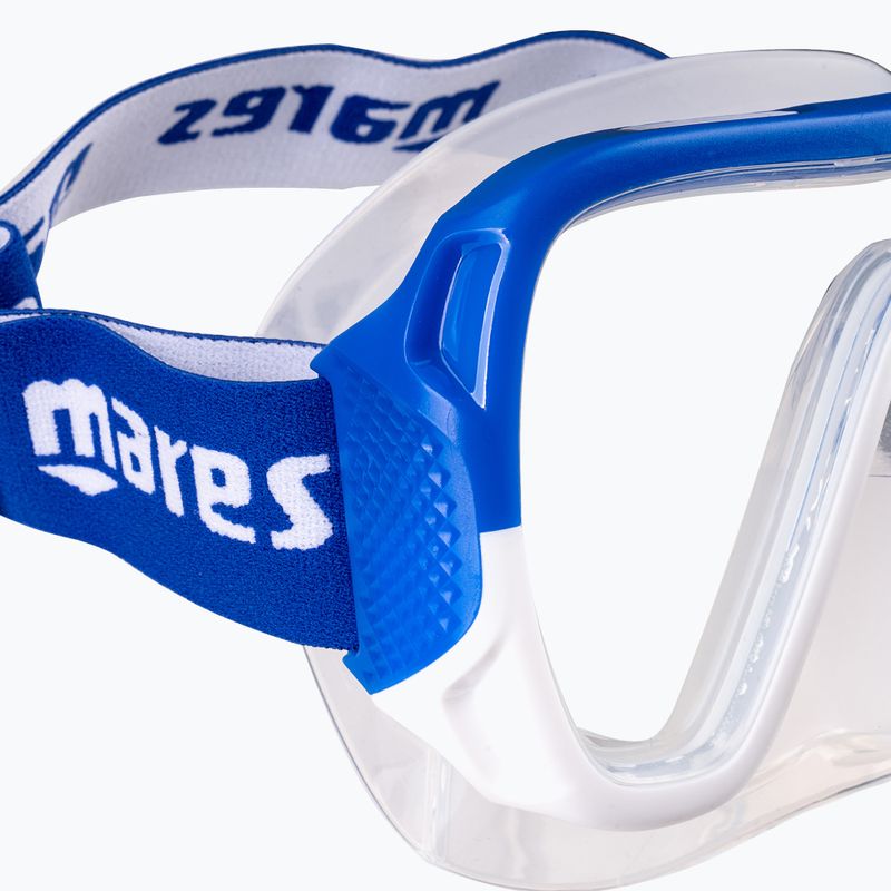 Комплект шнорхелинг Mares Combo Keewee blue/white/clear 4