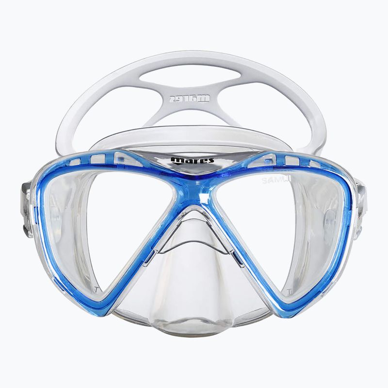 Маска за шнорхелинг Mares Samui Mid blue reflex/clear 2