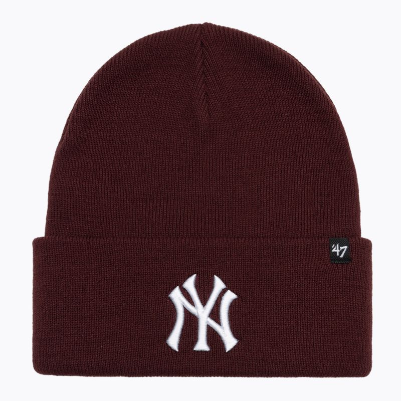 Зимна шапка 47 Brand MLB New York Yankees Haymaker dark maroon