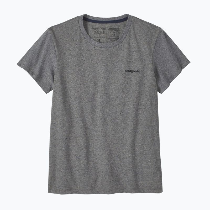 Дамска тениска за трекинг Patagonia P-6 Logo Responsibili-Tee gravel heather 4