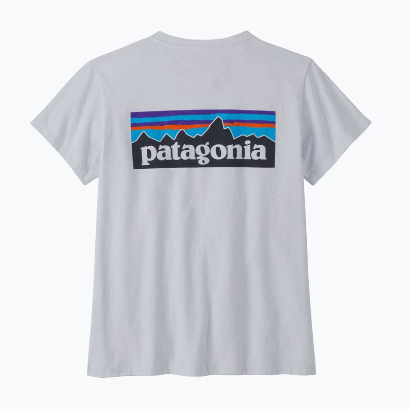 Дамска тениска за трекинг Patagonia P-6 Logo Responsibili-Tee white 4