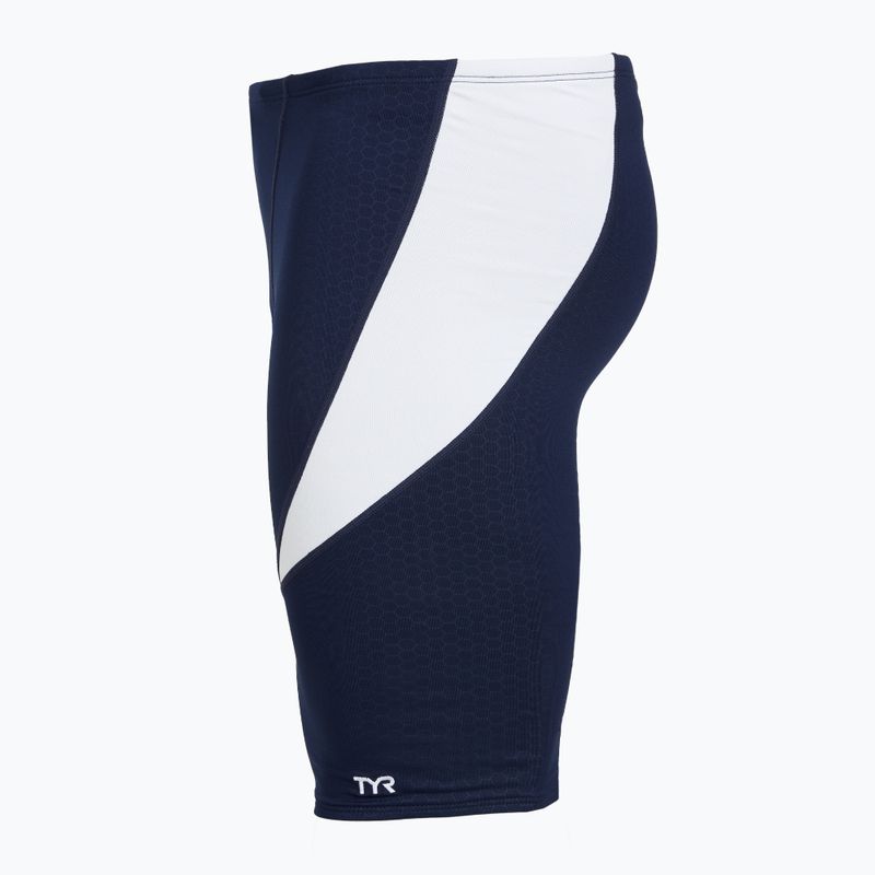 Мъжки шорти за плуване тип клин TYR Durafast Elite Curve Splice Hexa Jammer navy/white 4