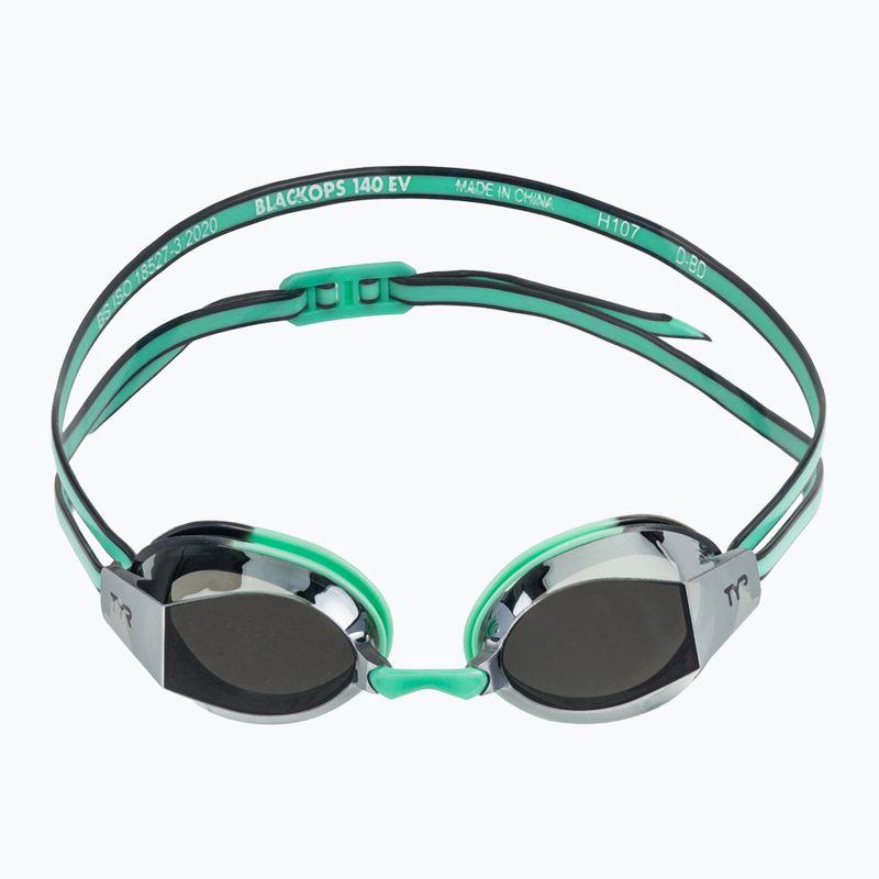 Дамски очила за плуване TYR Blackops 140 Ev Racing Mirrored silver/ mint/ black 2