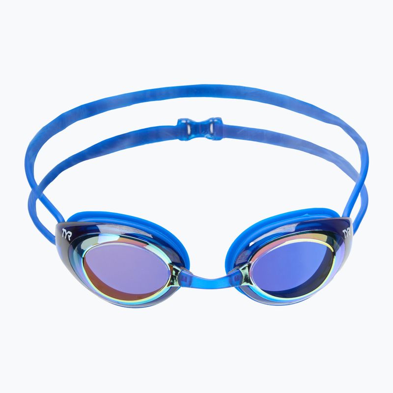 Очила за плуване TYR Blackhawk Racing Mirrored gold/ royal 2