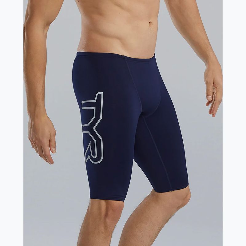 Мъжки шорти за плуване тип клин TYR Soild Large Logo Jammer navy 7
