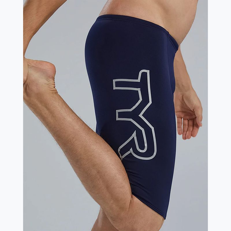 Мъжки шорти за плуване тип клин TYR Soild Large Logo Jammer navy 9