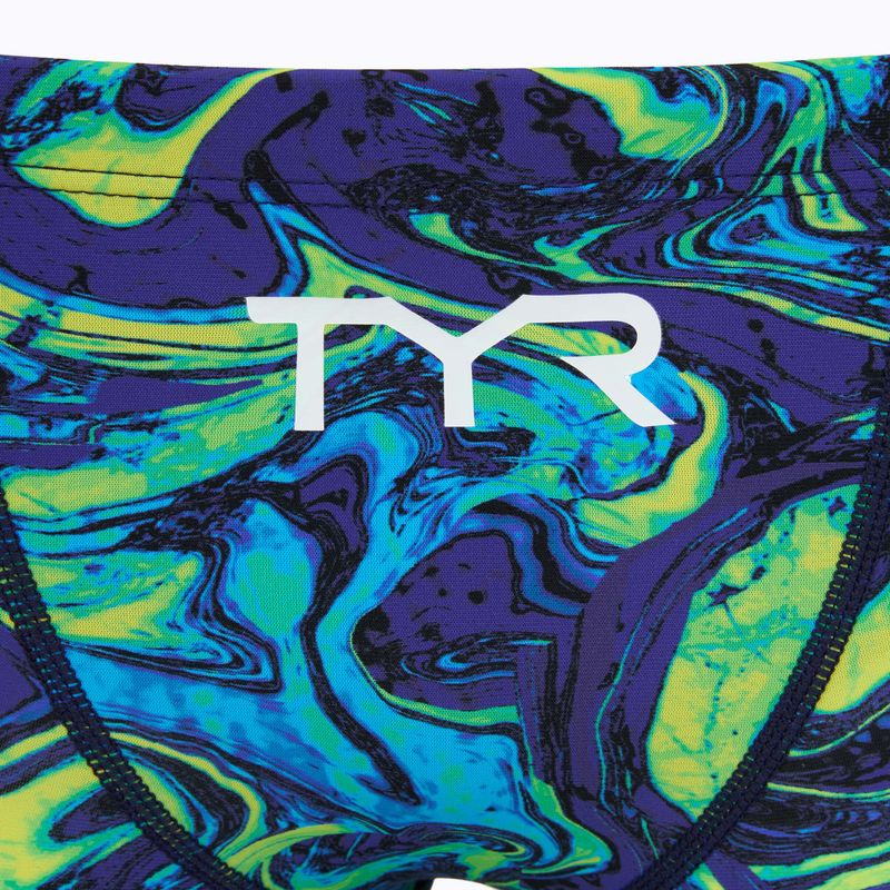 Мъжки шорти за плуване тип клин TYR Thresher Jammer Hyperblitz blue/green 3