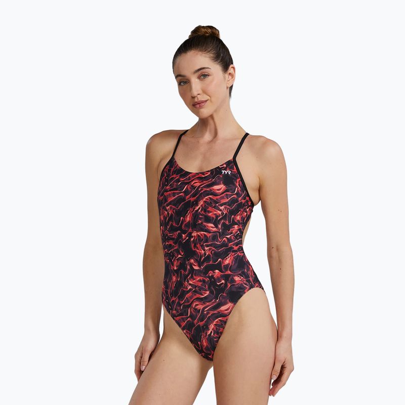 Дамски бански костюм от една част TYR Durafast Elite Energy Cutoutfit red 4