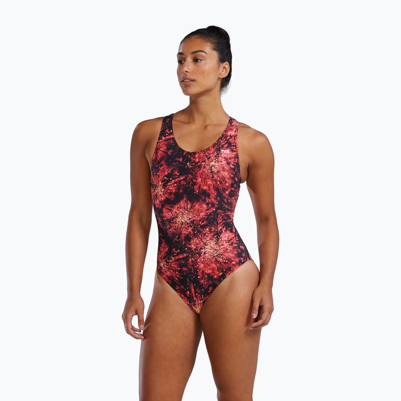 Дамски бански костюм от една част TYR Durafast Elite Radiant Flare Maxfit red 3