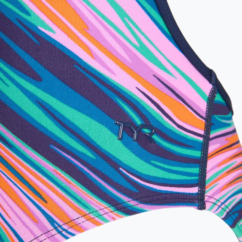 Дамски цял костюм за плуване TYR Durafast Elite Riptidal Trinityfit pink/multi 3