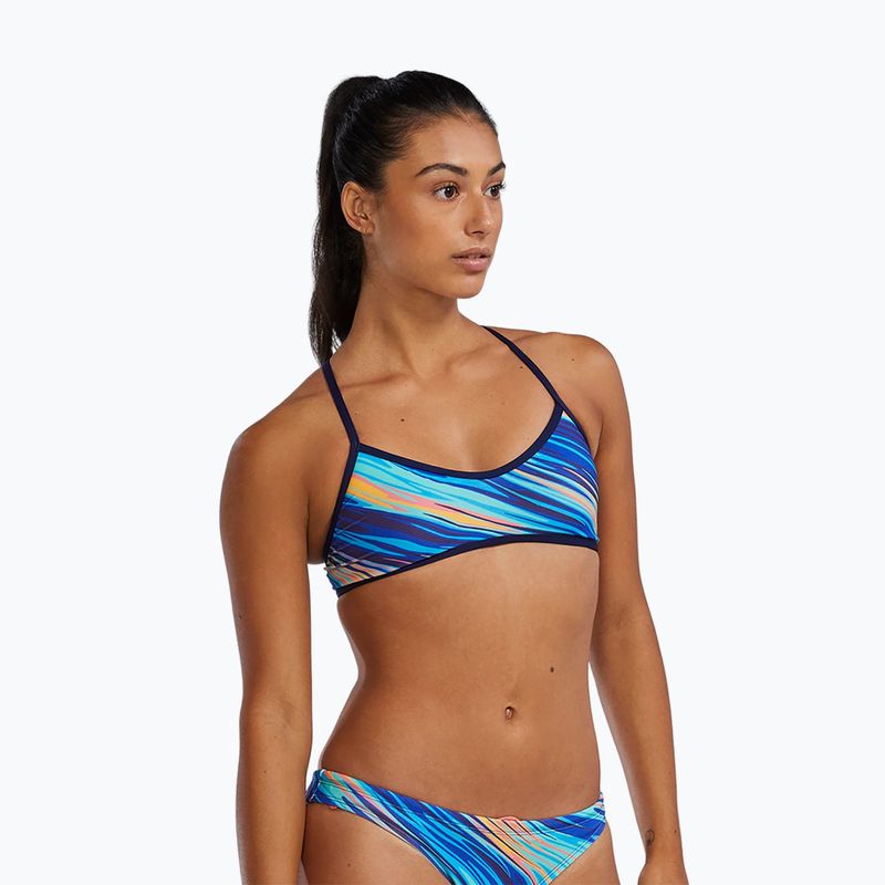 Горнище на бански костюм TYR Riptidal Trinity teal/orange 4