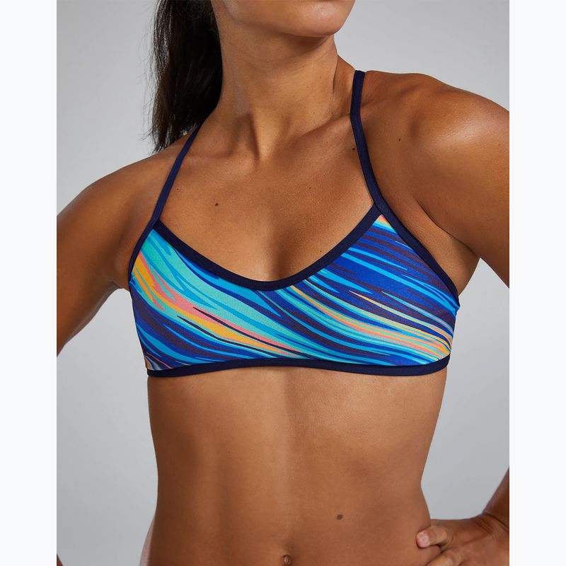 Горнище на бански костюм TYR Riptidal Trinity teal/orange 5