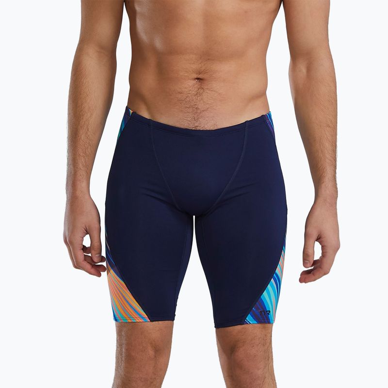 Мъжки шорти за плуване тип клин TYR Durafast Elite Riptidal Jammer teal/orange 5