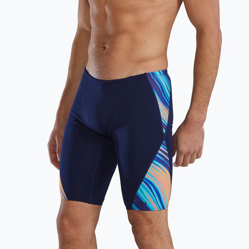 Мъжки шорти за плуване тип клин TYR Durafast Elite Riptidal Jammer teal/orange 7