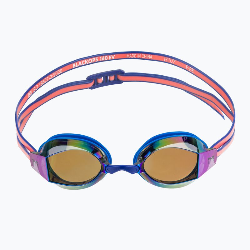 Дамски очила за плуване TYR Blackops 140 Ev Racing Mirrored blue/coral 2
