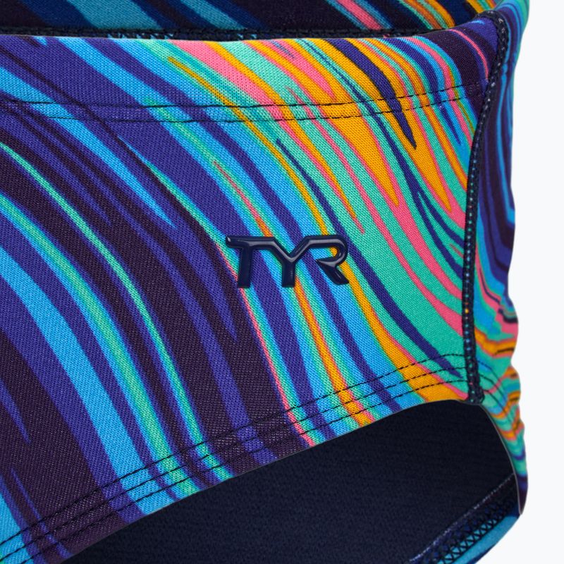 Мъжки слипове за плуване TYR Durafast Elite Riptidal Briefs teal/orange 3