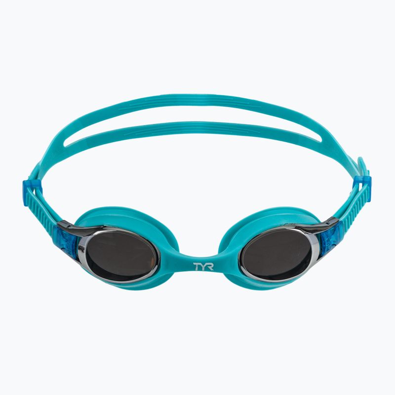 Детски очила за плуване TYR Swimple Metallized silver / blue 2