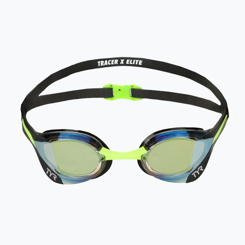 Очила за плуване TYR Tracer-X Elite Racing Mirrored black/lime 2