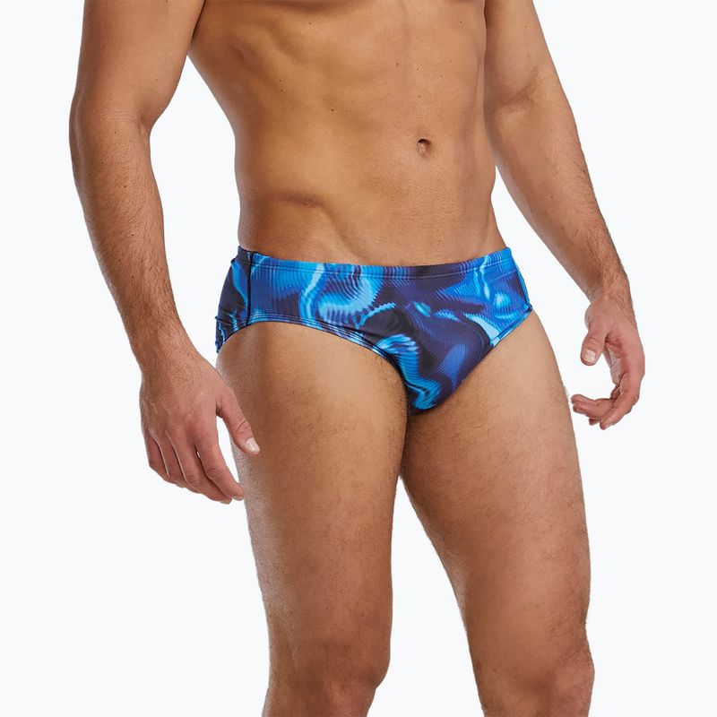 Мъжки бански тип слип TYR Durafast Elite Waveform Brief blue 3