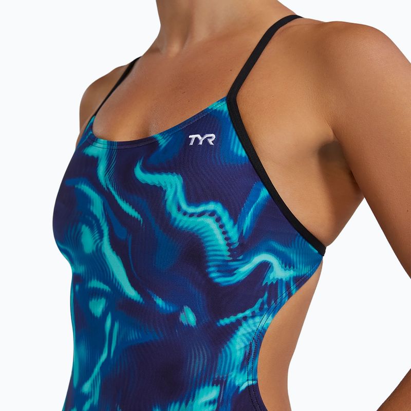 Дамски цял бански костюм Tyr Durafast Elite Waveform Cutoutfit 7