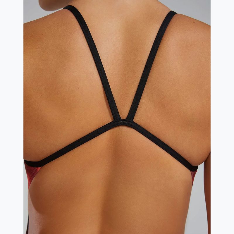 Дамски цял бански костюм TYR Durafast Elite Waveform Cutoutfit red 9