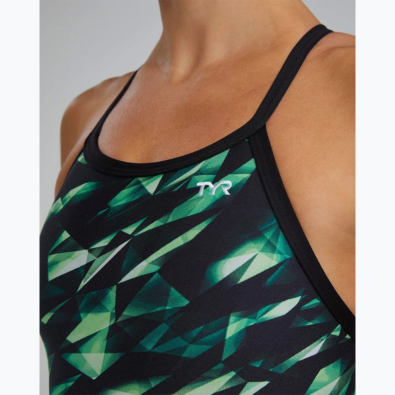 Дамски цял бански костюм TYR Durafast Elite Triadic Diamondfit green 9