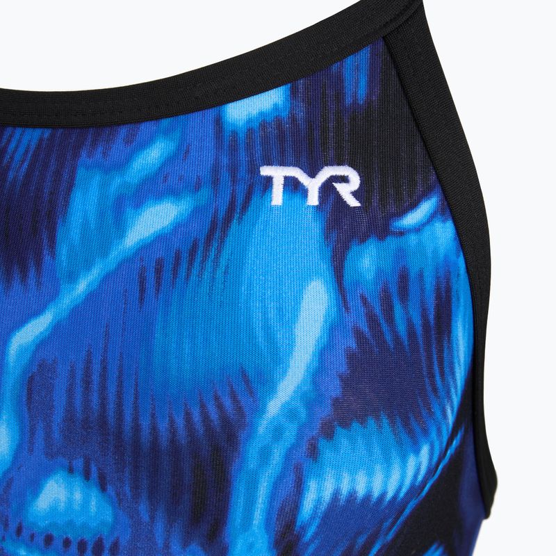 Дамски цял бански TYR Durafast Elite Waveform Diamondfit blue 3