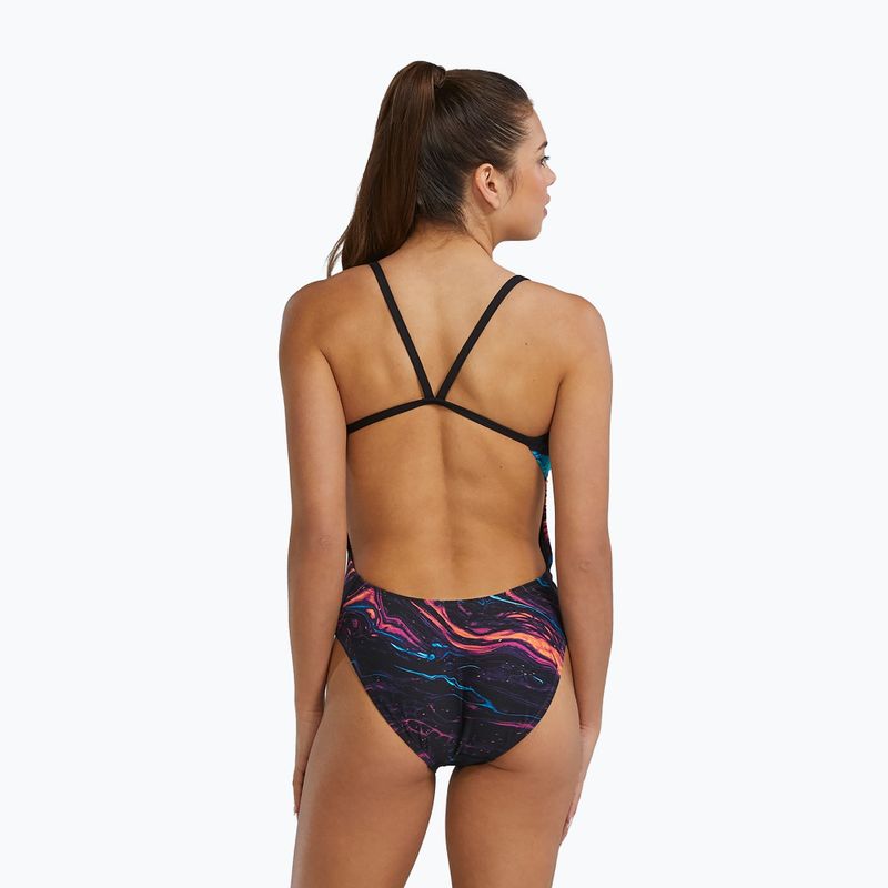 Дамски цял бански костюм Tyr Durafast Elite Magmata Cutoutfit gold/multi/rainbow 2