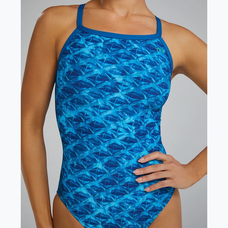 Дамски цял бански костюм Tyr Durafast Elite Oceanid Diamondfit light blue/aqua 5
