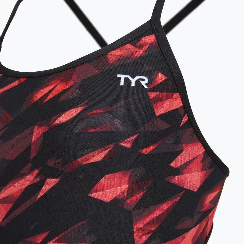 Дамски цял бански костюм TYR Durafast Elite Triadic Trinityfit red 3
