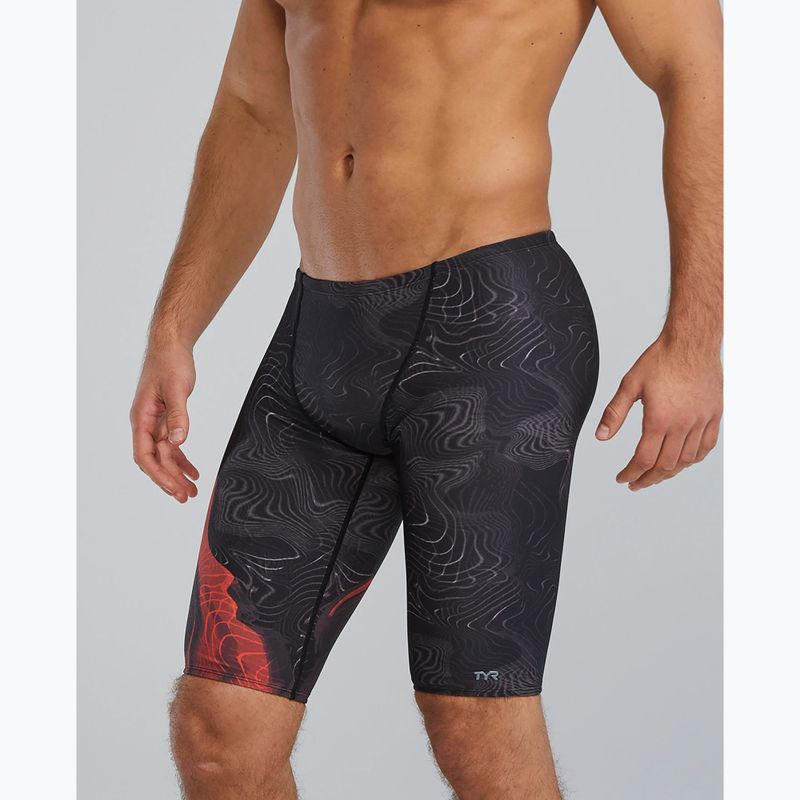 Мъжки шорти за плуване тип клин Tyr Durafast Elite Firestorm metalic fire 3