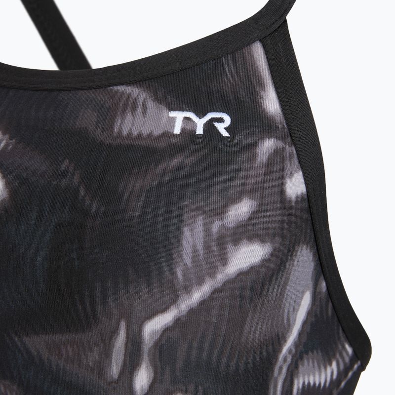 Дамски цял бански TYR Durafast Elite Waveform Diamondfit titanium 3