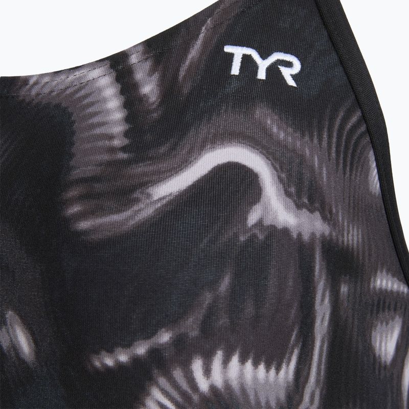 Дамски цял бански костюм TYR Durafast Elite Waveform Cutoutfit titanium 3