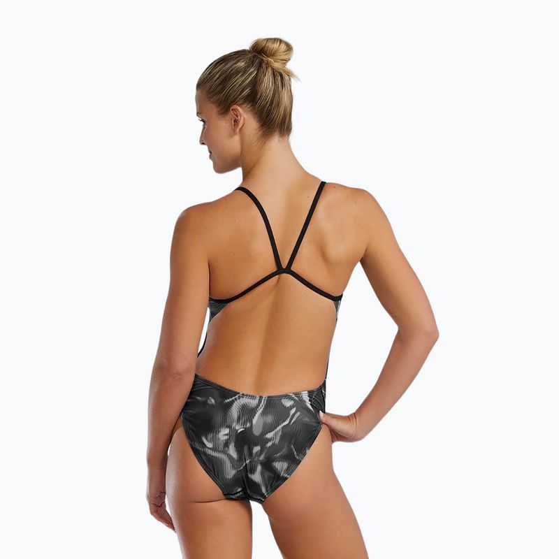 Дамски цял бански костюм TYR Durafast Elite Waveform Cutoutfit titanium 5