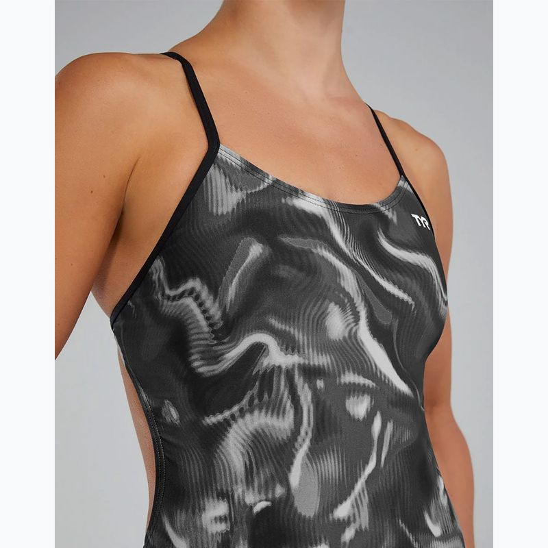 Дамски цял бански костюм TYR Durafast Elite Waveform Cutoutfit titanium 9
