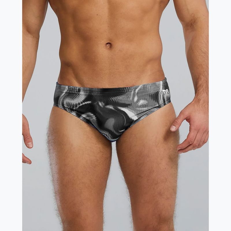 Мъжки бански тип слип TYR Durafast Elite Waveform Brief titanium 4