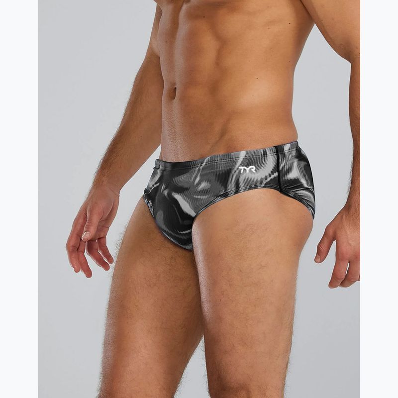 Мъжки бански тип слип TYR Durafast Elite Waveform Brief titanium 6