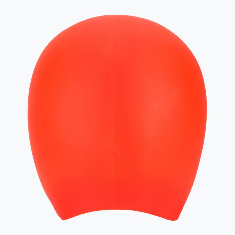 Шапка за плуване TYR Long Hair Wrinkle Free Silicone bright red 2