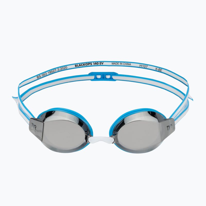 Дамски очила за плуване TYR Blackops 140 Ev Racing Mirrored blue/white 2