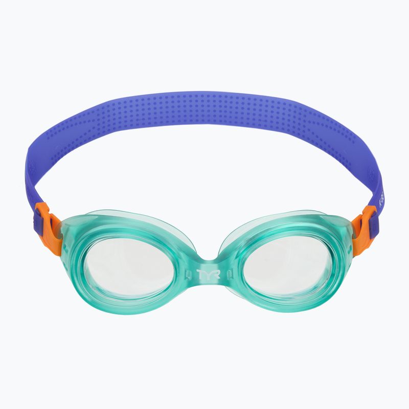 Детски очила за плуване TYR Aqua Blaze green/orange 2