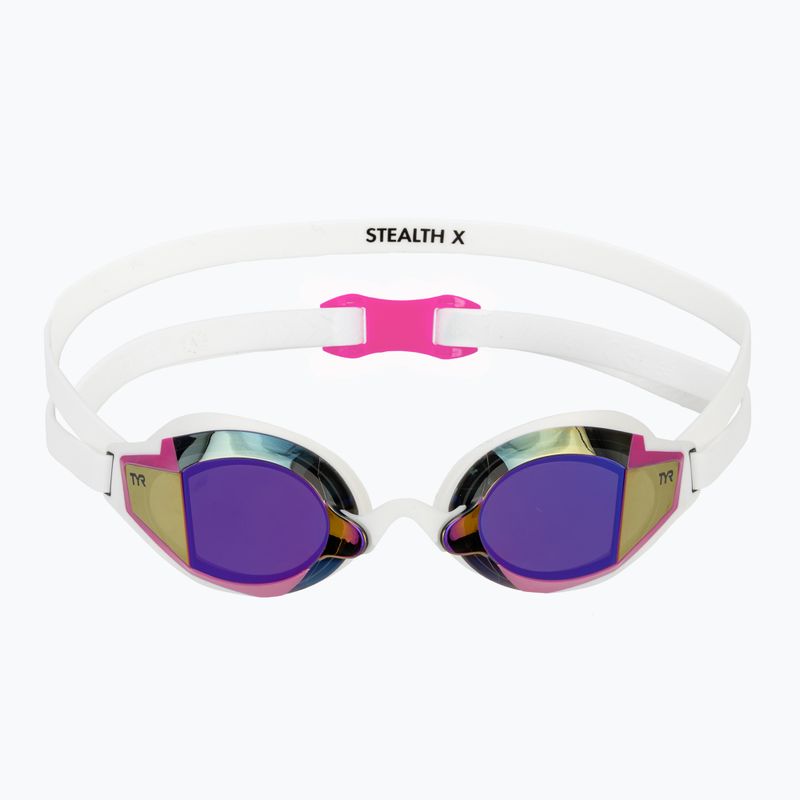 Очила за плуване TYR Stealth-X Performance Mirrored pink/white 2