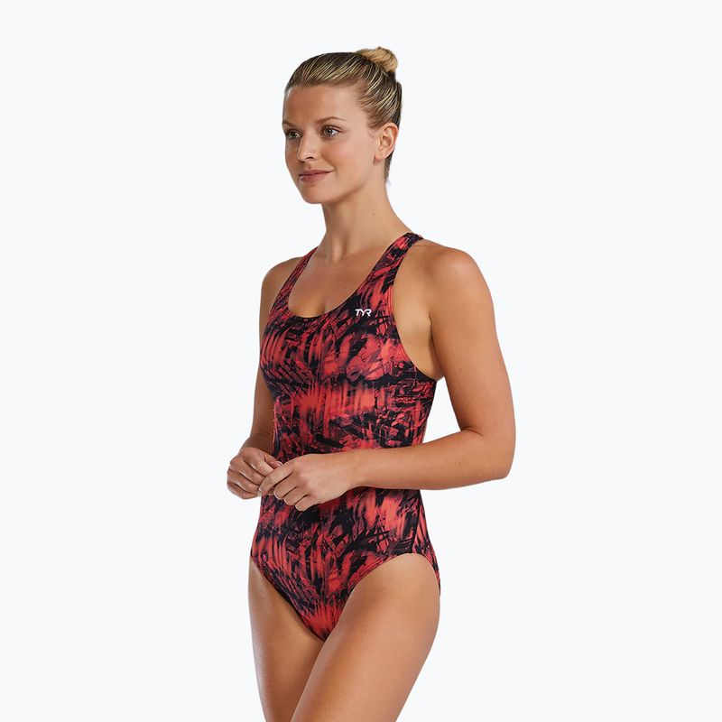 Дамски цял бански костюм TYR Durafast Lite Seismo Maxfit red 4