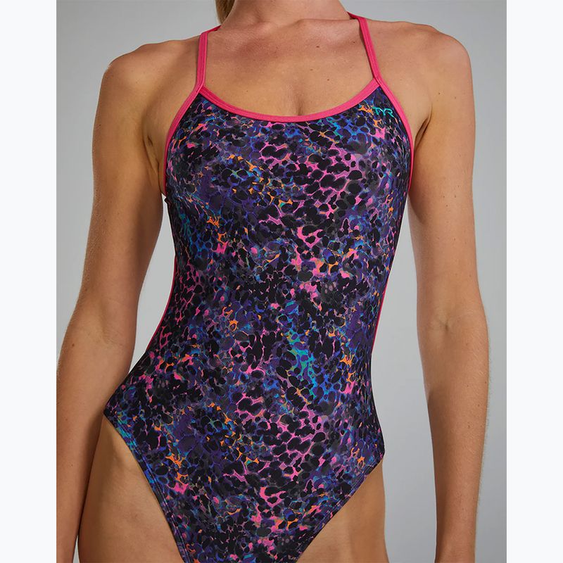 Дамски цял бански костюм TYR Durafast Elite Trinityfit petunia stipple 5