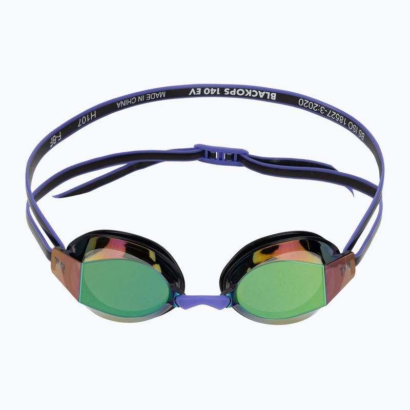 Дамски очила за плуване TYR Blackops 140 Ev Racing Mirrored purple/green 2