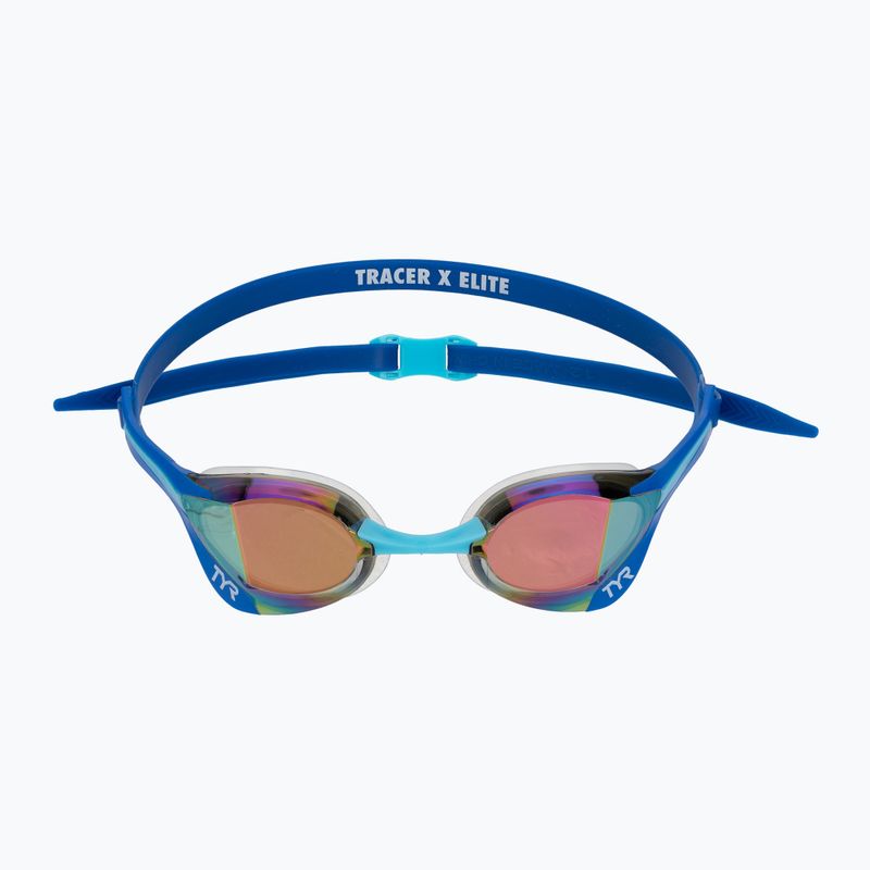 Очила за плуване TYR Tracer-X Elite Racing Mirrored blue/turquoise 3