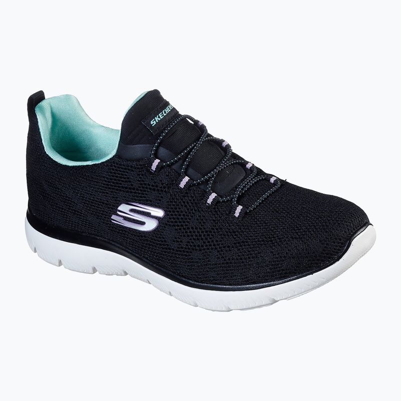 Дамски обувки за обучение SKECHERS Summits Leopard Spot black/aqua 7