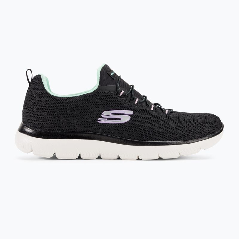 Дамски обувки за обучение SKECHERS Summits Leopard Spot black/aqua 2